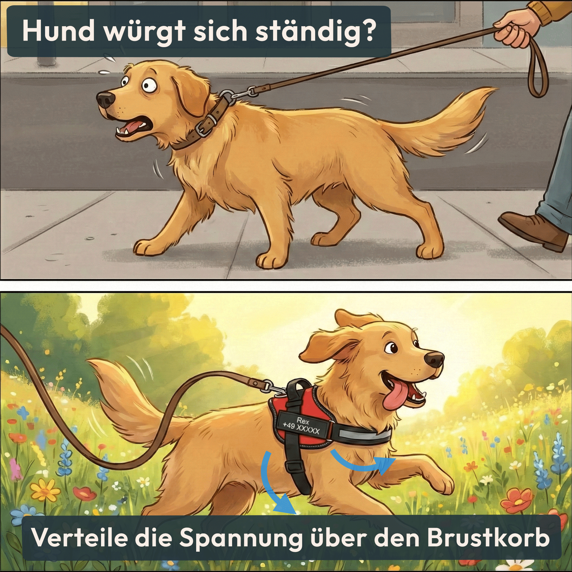 W&W™ HeimwegPro Hundegeschirr